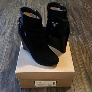 Cole Haan Black Wedge Bootie